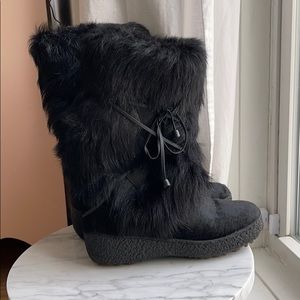Oscar Italian fur snow boots